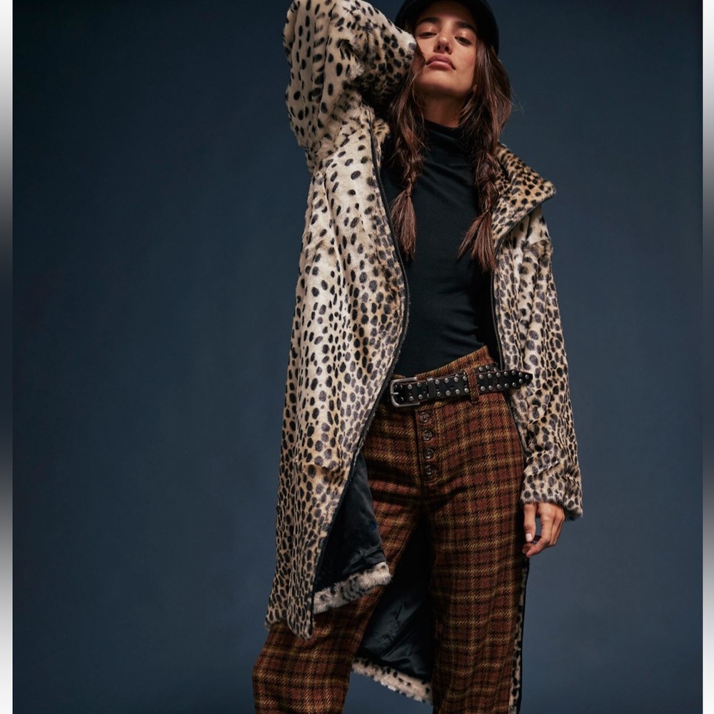 FREE PEOPLE Lana Leopard Duster ๐ Medium - Picture 5 of 15